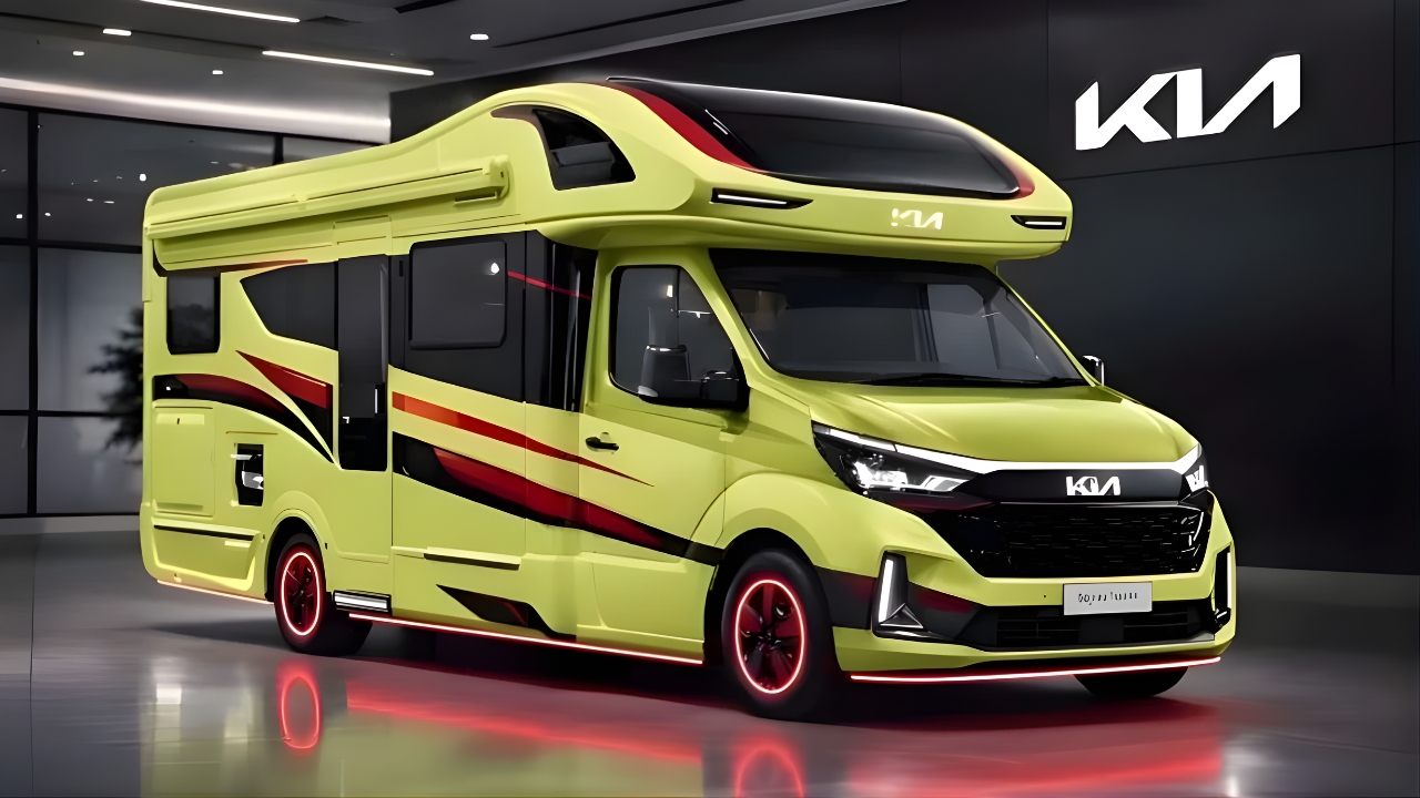 Kia Motorhome 2026: Diseño Cómodo, Cama Plegable e Interior Espacioso con Iluminación LED
